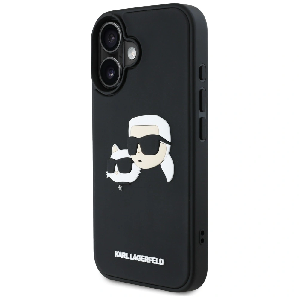 Kryt Karl Lagerfeld HC 3D Rubber Double Heads Apple iPhone 16 black