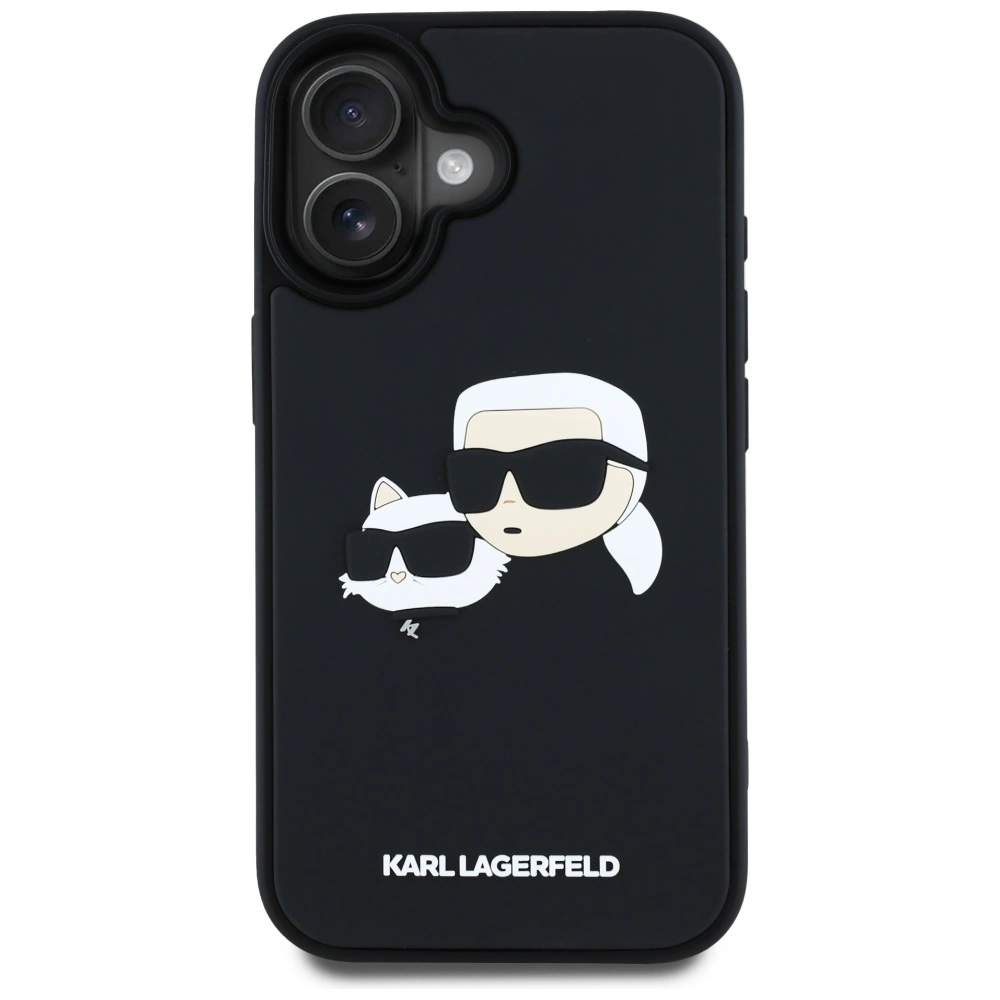 Kryt Karl Lagerfeld HC 3D Rubber Double Heads Apple iPhone 16 black