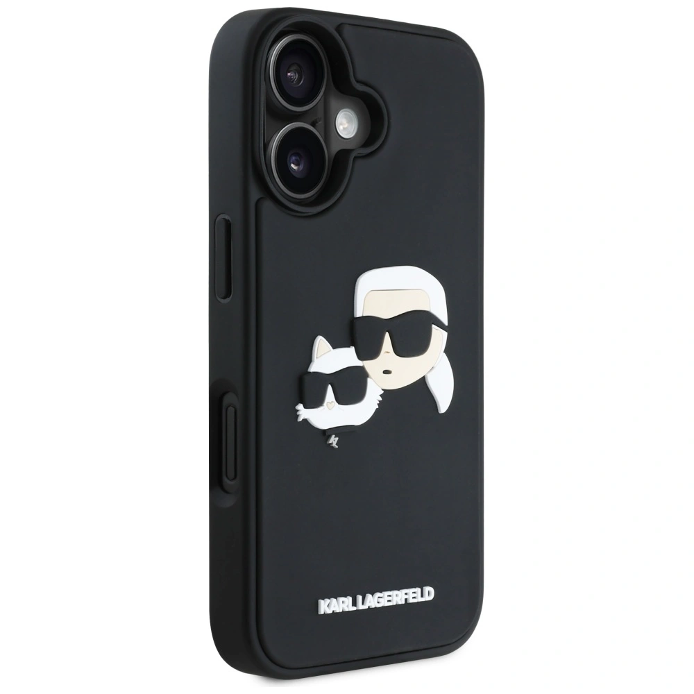 Kryt Karl Lagerfeld HC 3D Rubber Double Heads Apple iPhone 16 black