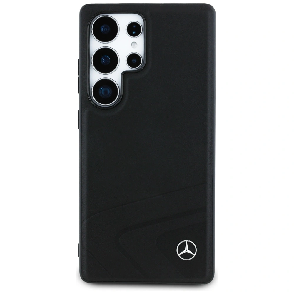 Kryt Mercedes Leather Horizontal Debossed Curves MagSafe Samsung Galaxy S25 Ultra black