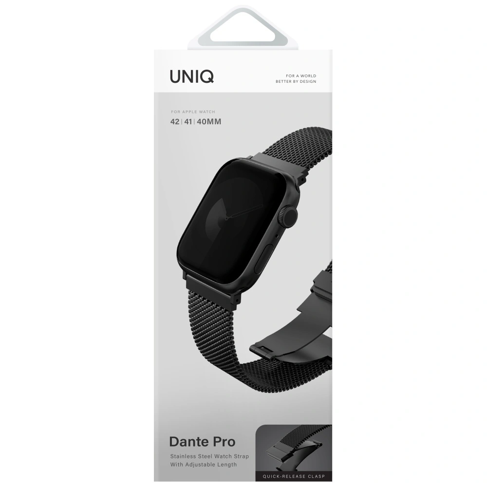 UNIQ Dante Pro Strap Apple Watch 42/41/40mm Stainless Steel graphite black