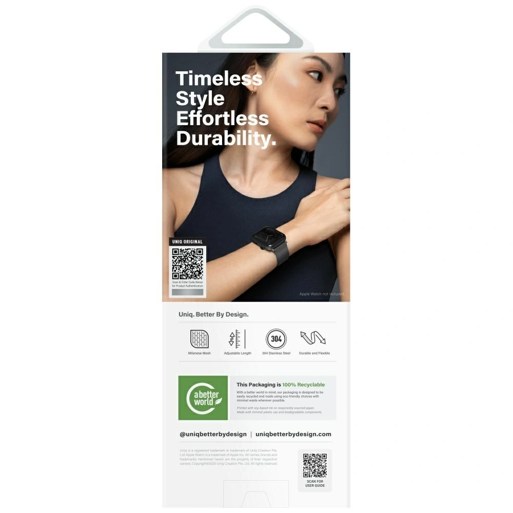 UNIQ Dante Pro Strap Apple Watch 49/46/45/44mm Stainless Steel metallic pink