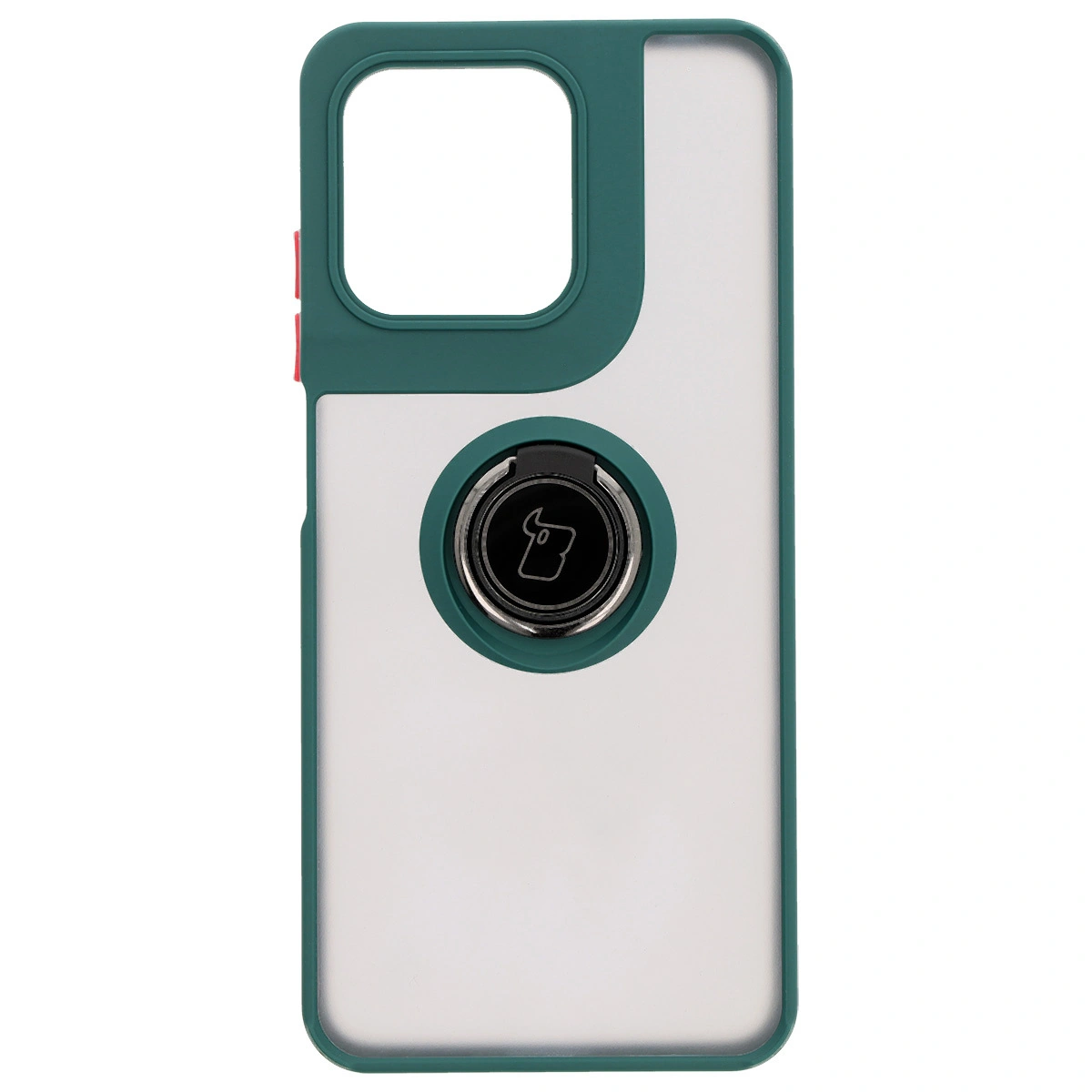 Kryt Bizon Case Hybrid Ring Motorola Moto G15 / G15 Power smoky with a dark green frame