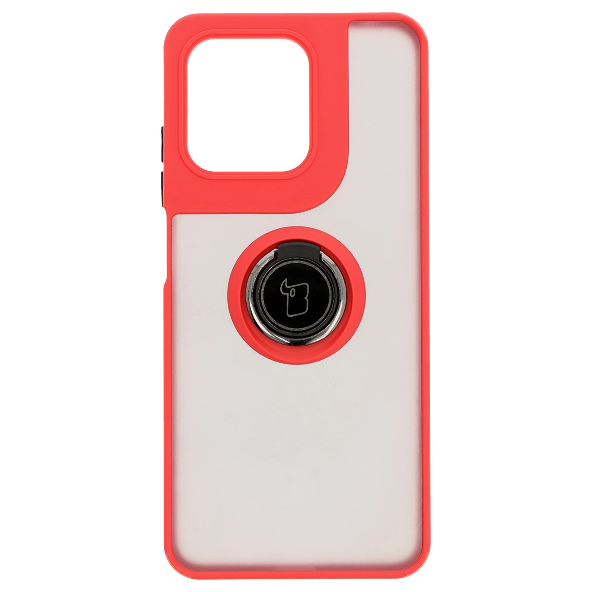 Kryt Bizon Case Hybrid Ring Motorola Moto G15 / G15 Power smoky with a red frame