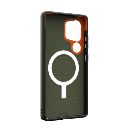 Kryt UAG Urban Armor Gear Civilian Pro Samsung Galaxy S25 Ultra 5G with built-in magnetic module (olive/orange)