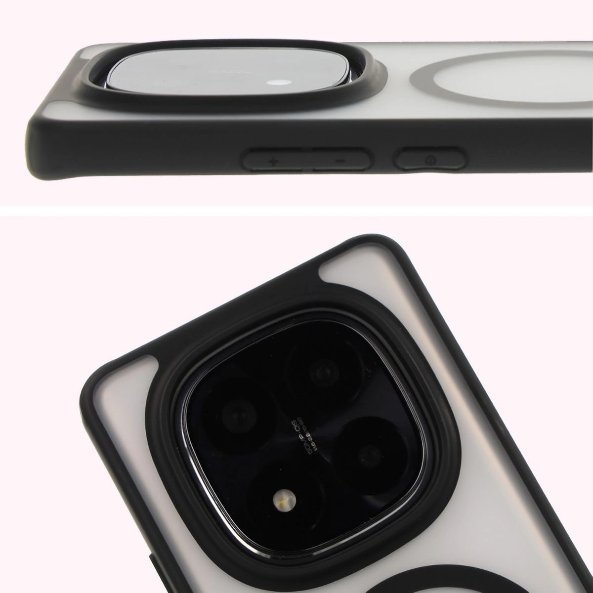 Kryt Bizon Case MatteO Magnetic Xiaomi Redmi Note 14 Pro 5G / 14 Pro Plus 5G / Poco X7 translucent with black frame