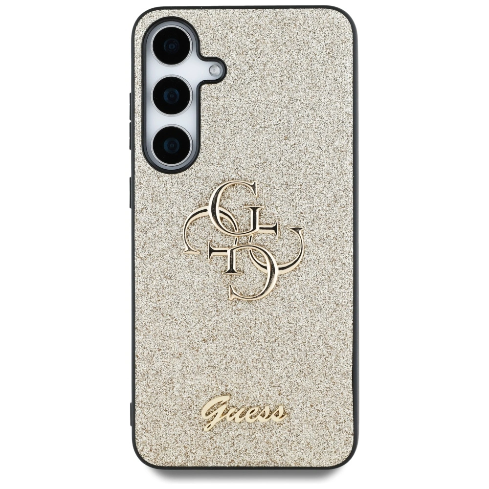 Kryt Guess Fixed Glitter Big 4G Metal Logo Samsung Galaxy S25 gold