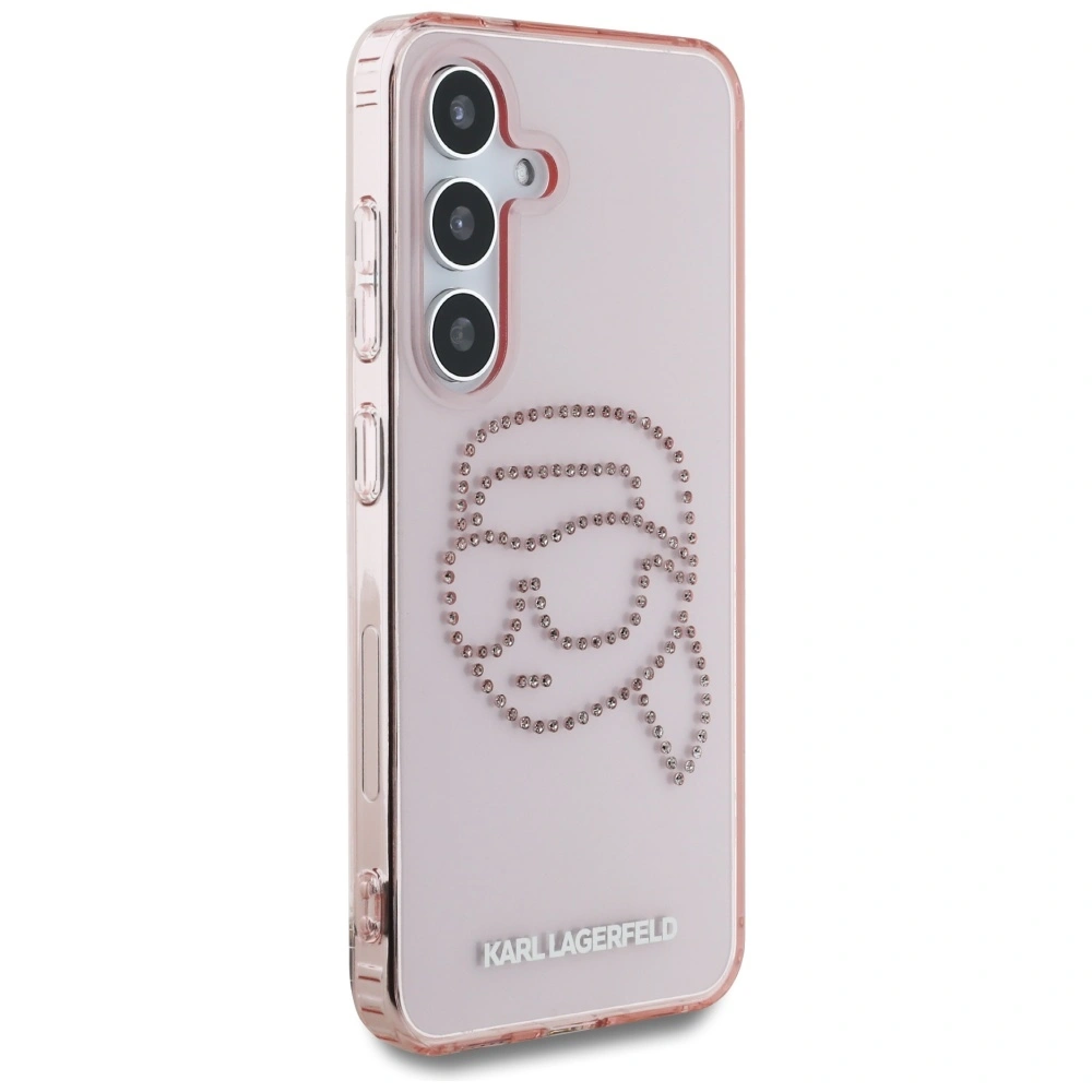 Kryt Karl Lagerfeld Rhinestones K. Head Logo Samsung Galaxy S25 pink