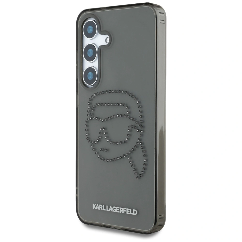 Kryt Karl Lagerfeld Rhinestones Karl Head Logo Samsung Galaxy S25 black