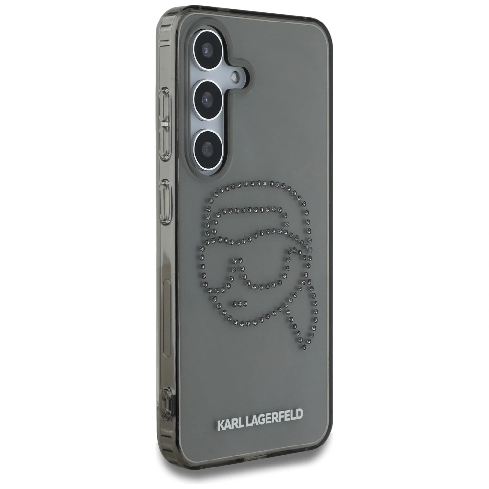 Kryt Karl Lagerfeld Rhinestones Karl Head Logo Samsung Galaxy S25 black