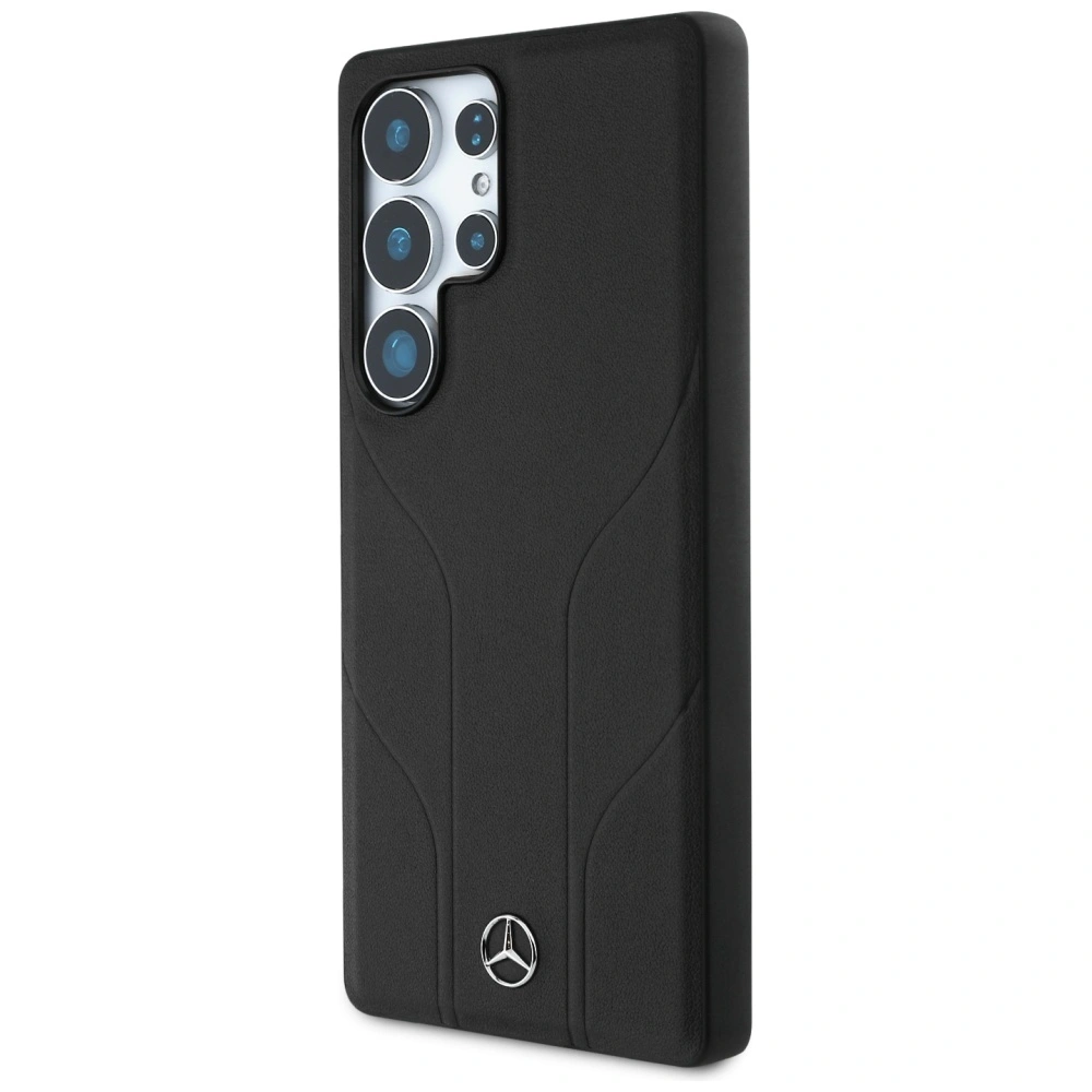 Kryt Mercedes Leather Debossed Lines MagSafe Samsung Galaxy S25 Ultra black