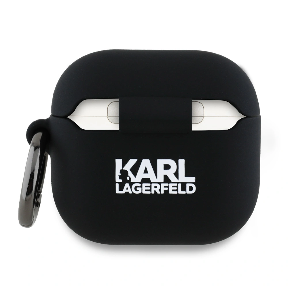 Kryt Karl Lagerfeld KLA4RUNCHK Apple AirPods 4 cover Silicone Choupette Head 3D black
