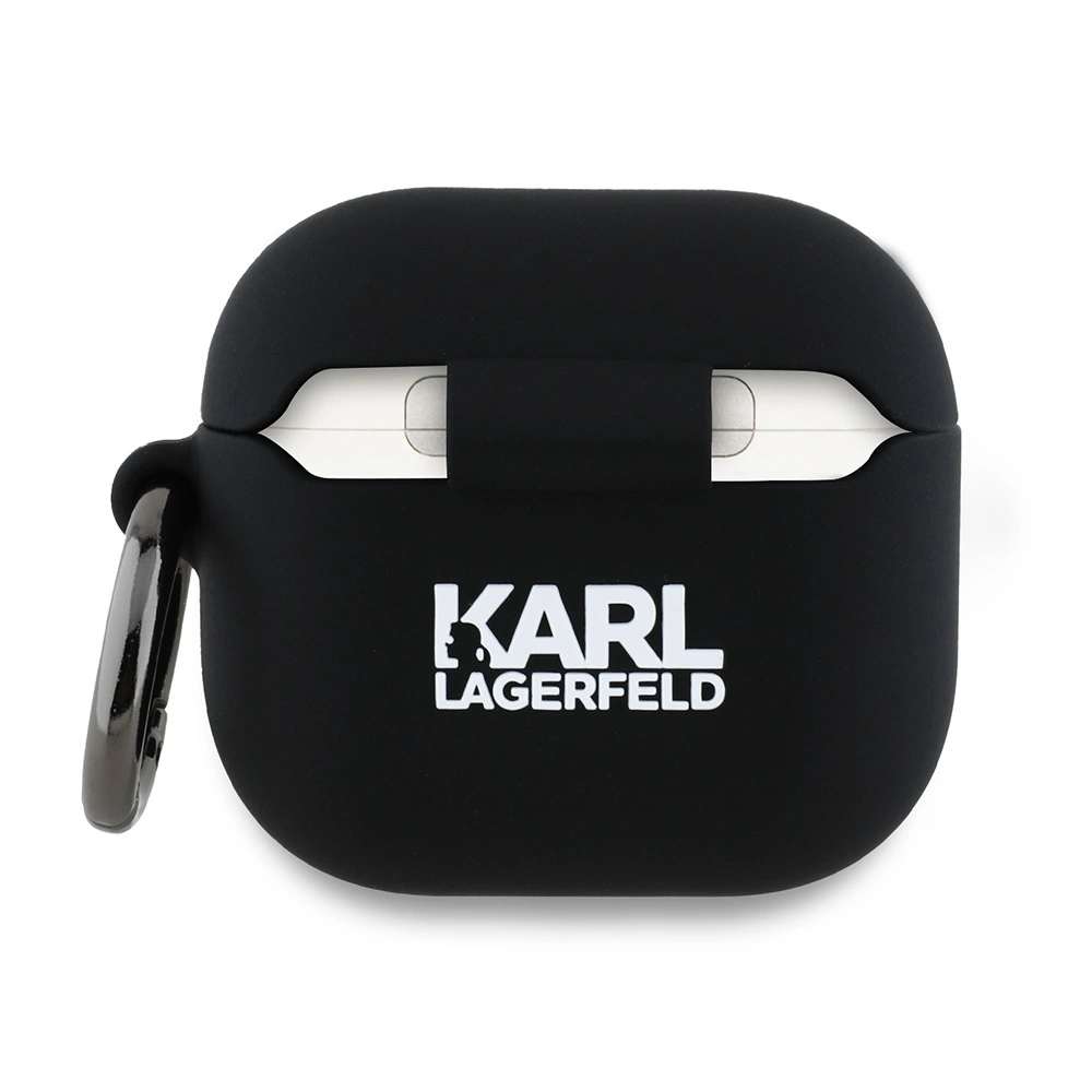 Kryt Karl Lagerfeld KLA4RUNIKK Apple AirPods 4 cover Silicone Karl Head 3D black
