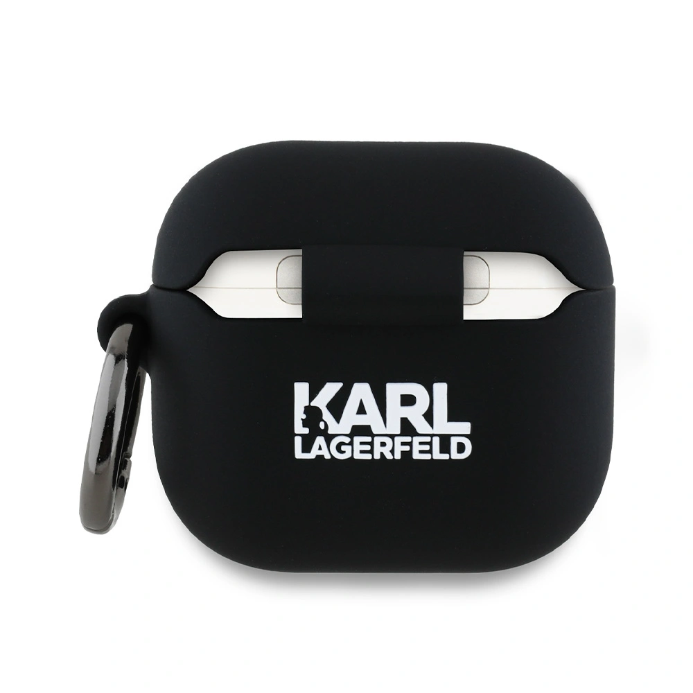Kryt Karl Lagerfeld KLA4RUNKCHK Apple AirPods 4 cover Silicone Karl&Chaupette Head 3D black