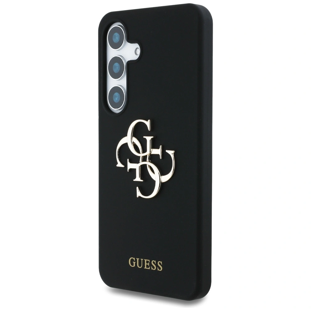 Kryt Guess Silicone Big 4G Logo Bottom Script Samsung Galaxy S25 black