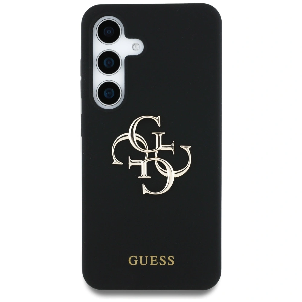 Kryt Guess Silicone Big 4G Logo Bottom Script Samsung Galaxy S25 black
