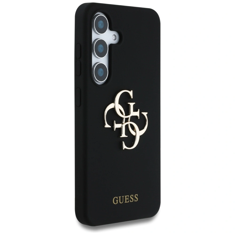 Kryt Guess Silicone Big 4G Logo Bottom Script Samsung Galaxy S25 black