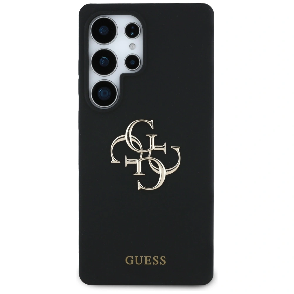 Kryt Guess Silicone Big 4G Logo Bottom Script Samsung Galaxy S25 Ultra black