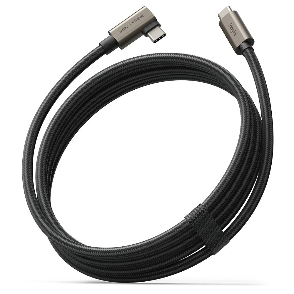Ringke USB 3.2 Gen 2x2 USB-C 90 Degree Cable PD 240W 200cm Black