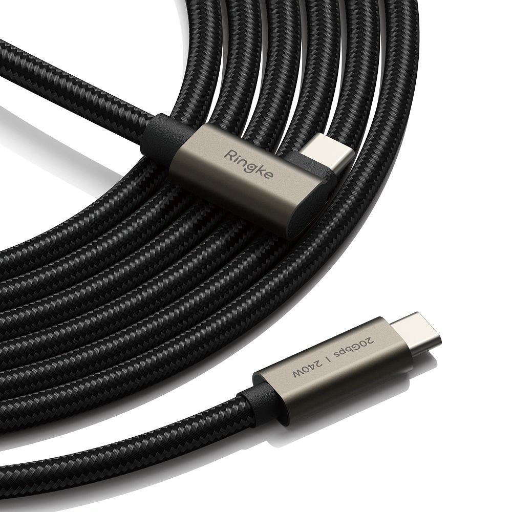 Ringke USB 3.2 Gen 2x2 USB-C 90 Degree Cable PD 240W 200cm Black