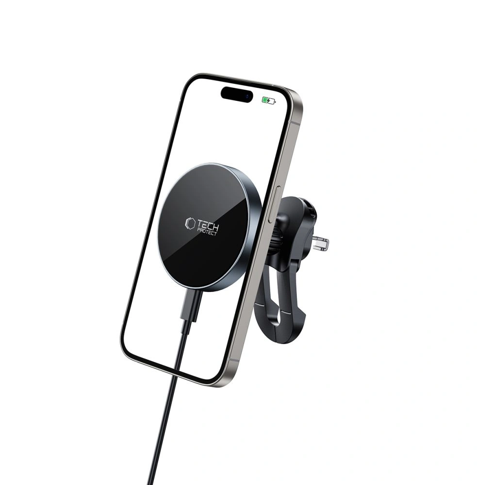 Držák do auta Tech-Protect MM15W-V5 Magnetic MagSafe Stable Vent Wireless Charger 15W, Black