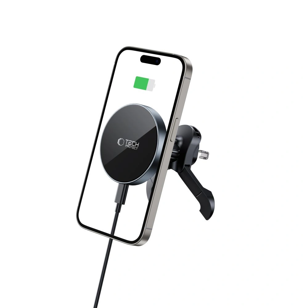 Držák do auta Tech-Protect MM15W-V5 Magnetic MagSafe Stable Vent Wireless Charger 15W, Black