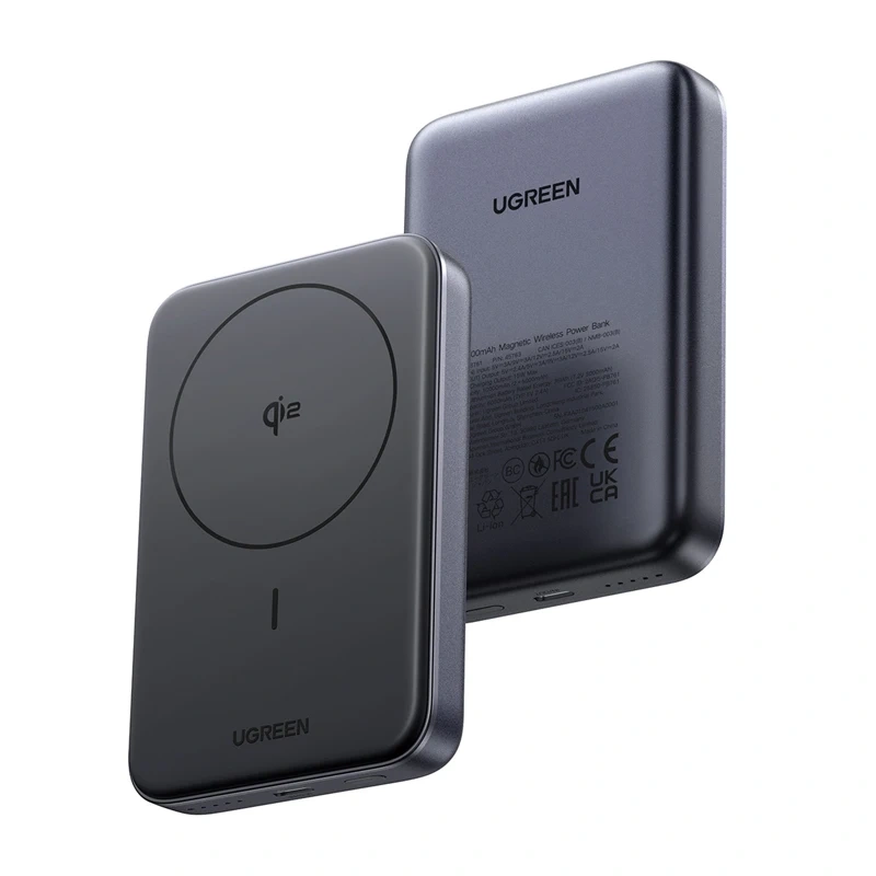 UGREEN PB761 magnetic powerbank 10000mAh Qi2 30W MagSafe + USB-C cable (black)
