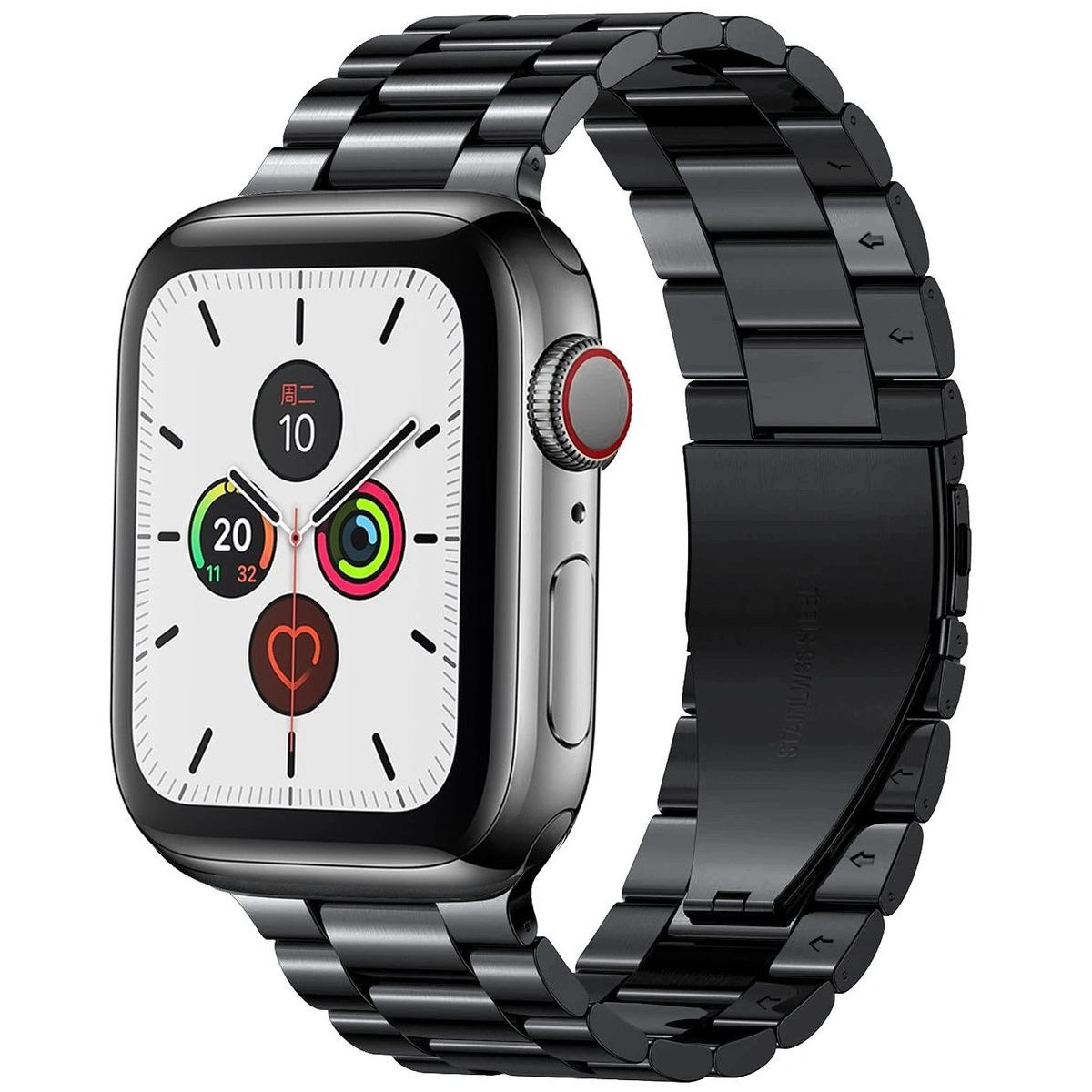 Bizon Strap Watch Aura Apple Watch 38/40/41mm black