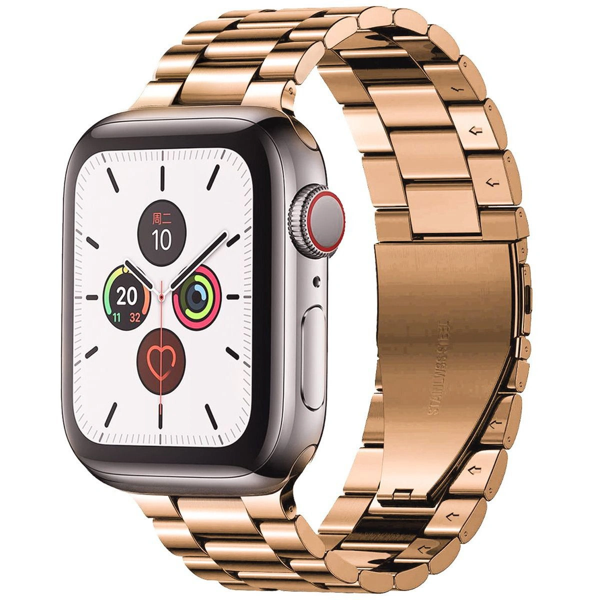 Bizon Strap Watch Aura Apple Watch 38/40/41mm rose gold