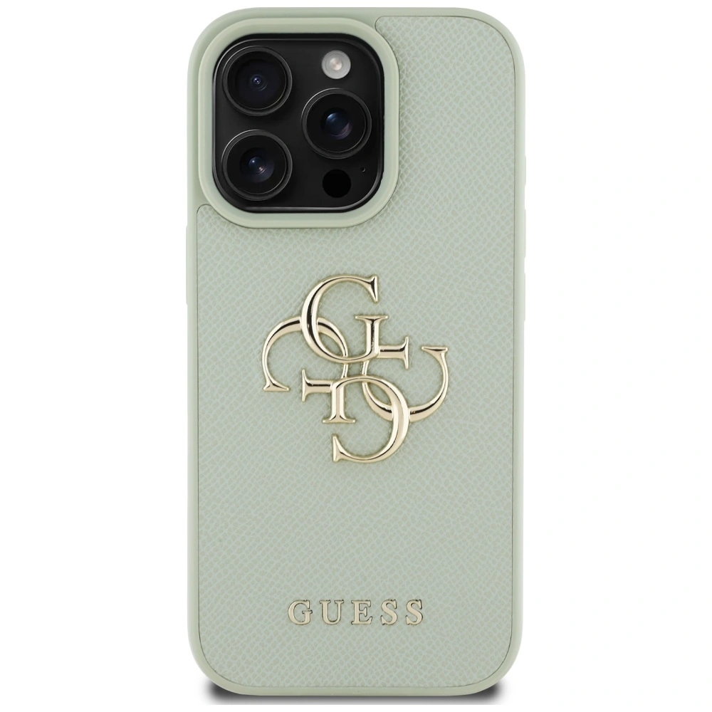Kryt Guess Grained Big 4G Logo Small Classic Logo Apple iPhone 16 Pro green