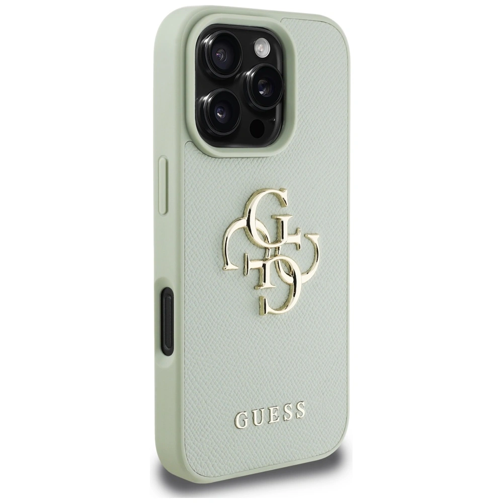 Kryt Guess Grained Big 4G Logo Small Classic Logo Apple iPhone 16 Pro green