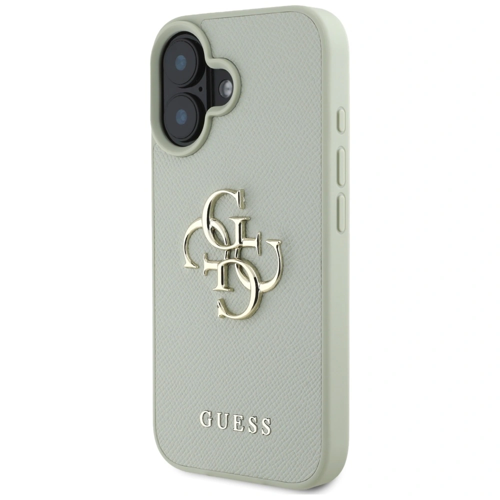 Kryt Guess Grained Big 4G Logo Small Classic Logo Apple iPhone 16 green