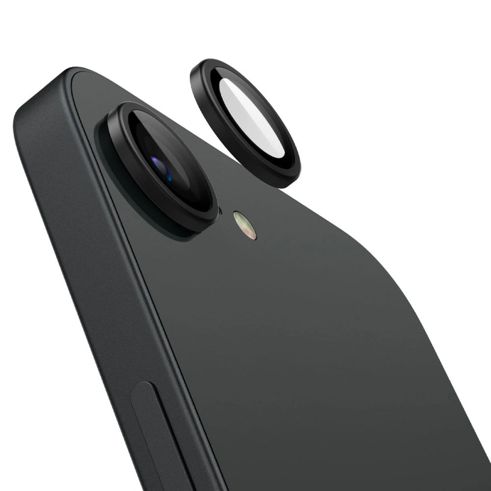 Kryt Spigen Optik Pro Glas.tr ez Fit Camera Protector Apple iPhone 17e / 16e Black [2 PACK]