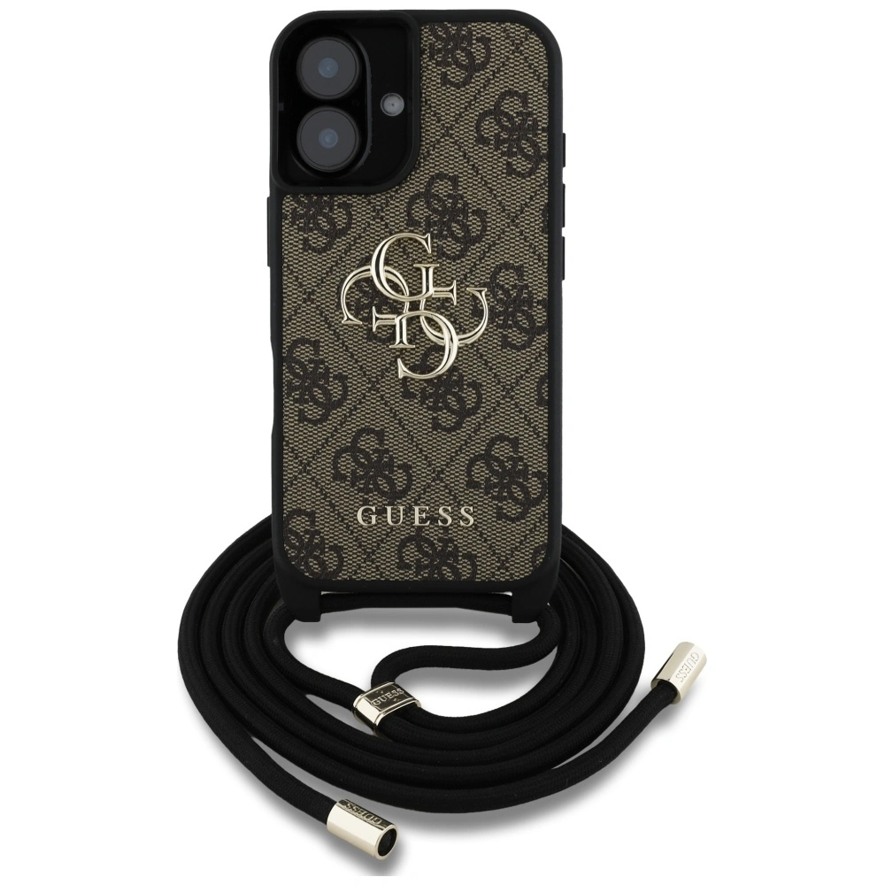 Kryt Guess 4G Big Logo Cord Stap Crossbody Apple iPhone 16 brown