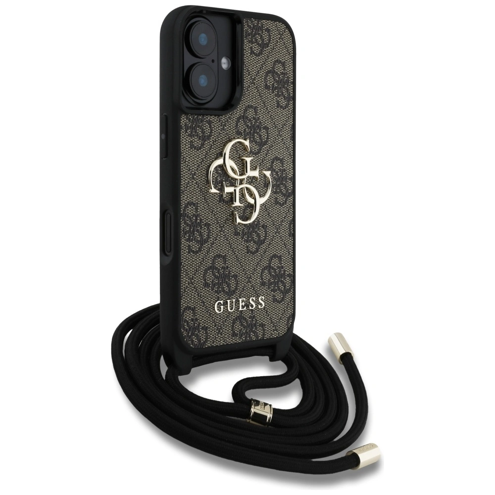 Kryt Guess 4G Big Logo Cord Stap Crossbody Apple iPhone 16 brown