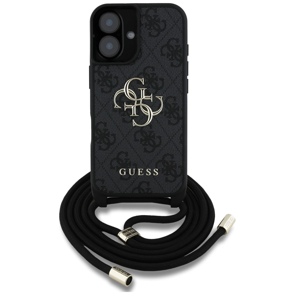 Kryt Guess 4G Big Logo Cord Stap Crossbody Apple iPhone 16 black
