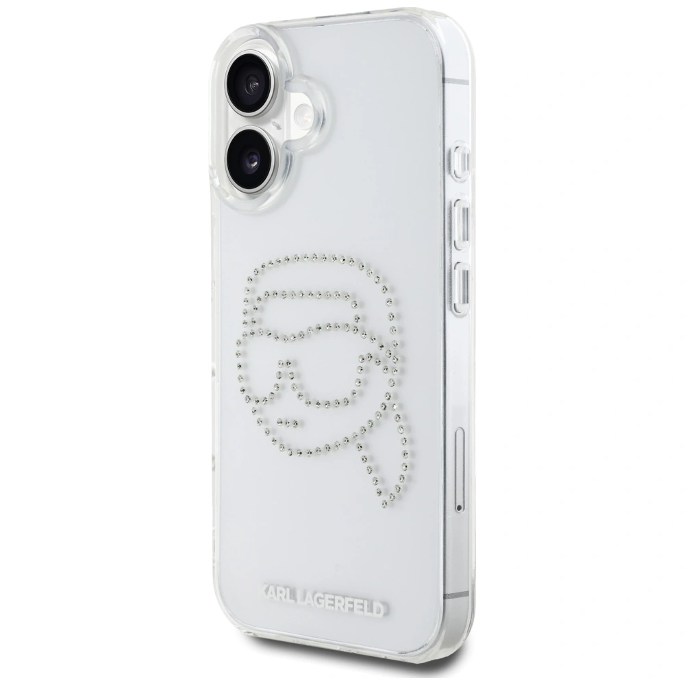 Kryt Karl Lagerfeld IML Rhinestones Karl Head Apple iPhone 16 clear