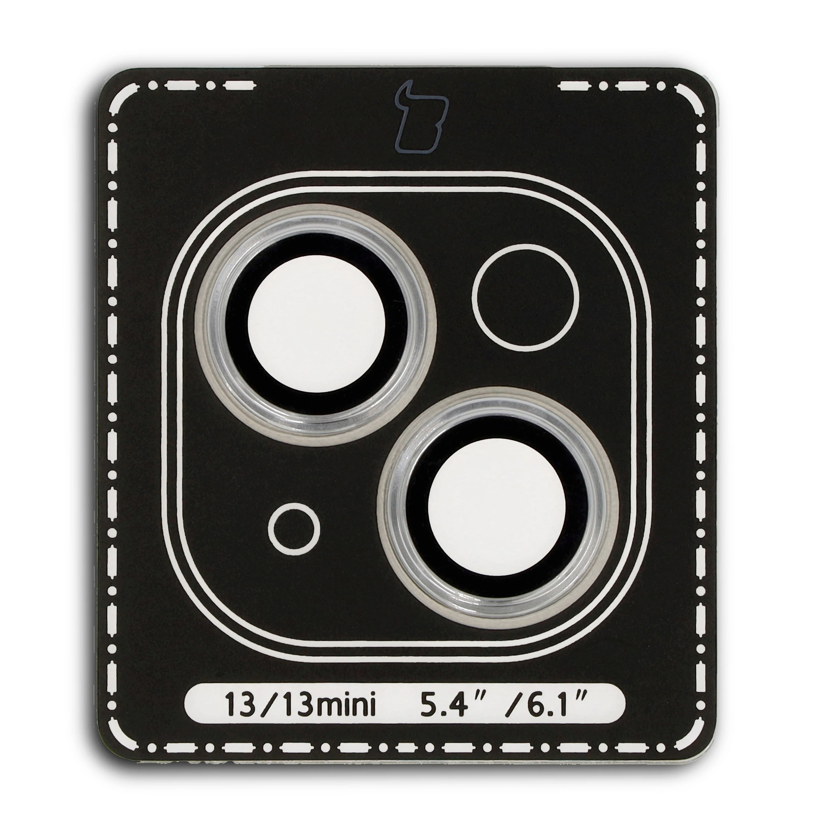Ochranné sklo Bizon Glass Snap Lens Apple iPhone 13 / 13 Mini silver frame