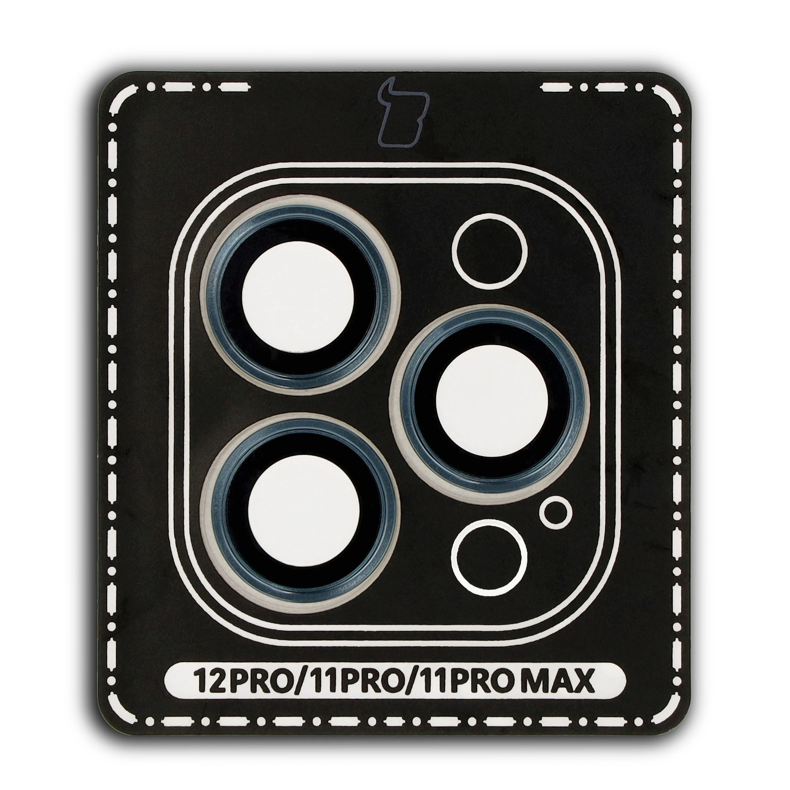 Ochranné sklo Bizon Glass Snap Lens Apple iPhone 12 Pro / 11 Pro / 11 Pro Max marine frame