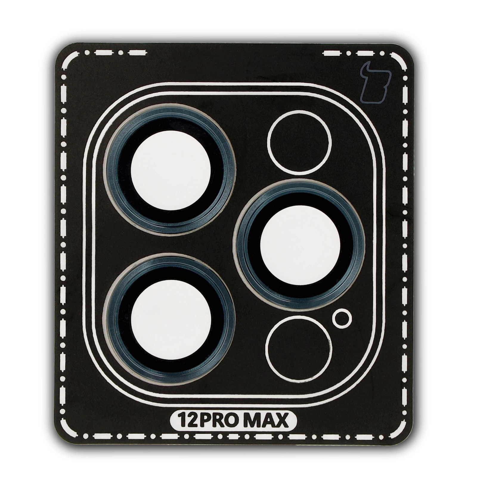 Ochranné sklo Bizon Glass Snap Lens Apple iPhone 12 Pro Max marine frame