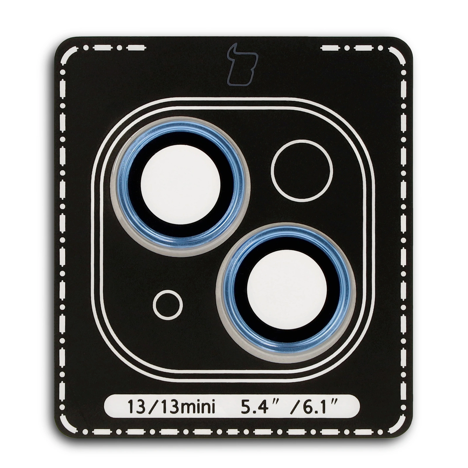 Ochranné sklo Bizon Glass Snap Lens Apple iPhone 13 / 13 Mini blue frame