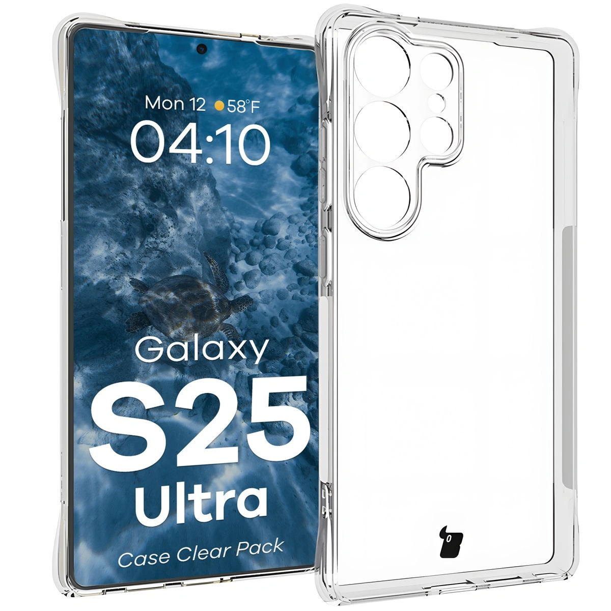 Kryt Bizon Case Clear Pack case + 2x screen film Samsung Galaxy S25 Ultra clear