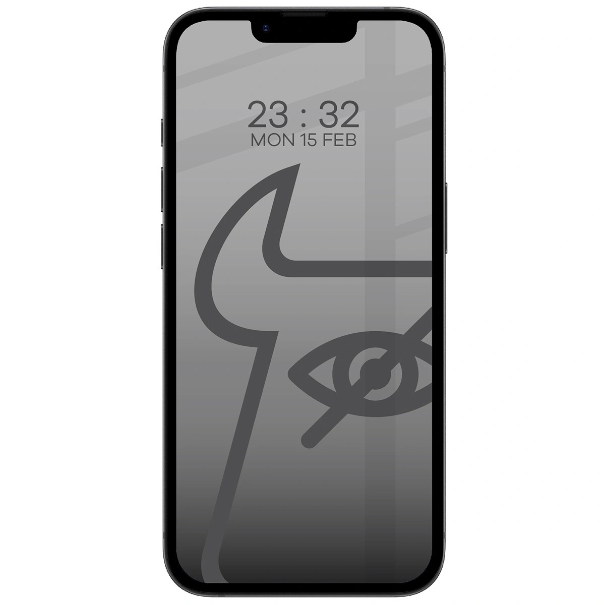 Ochranné sklo Bizon Glass Edge Shadow Apple iPhone 17e / 16e / 14 / 13 Pro / 13 tinted with a black frame