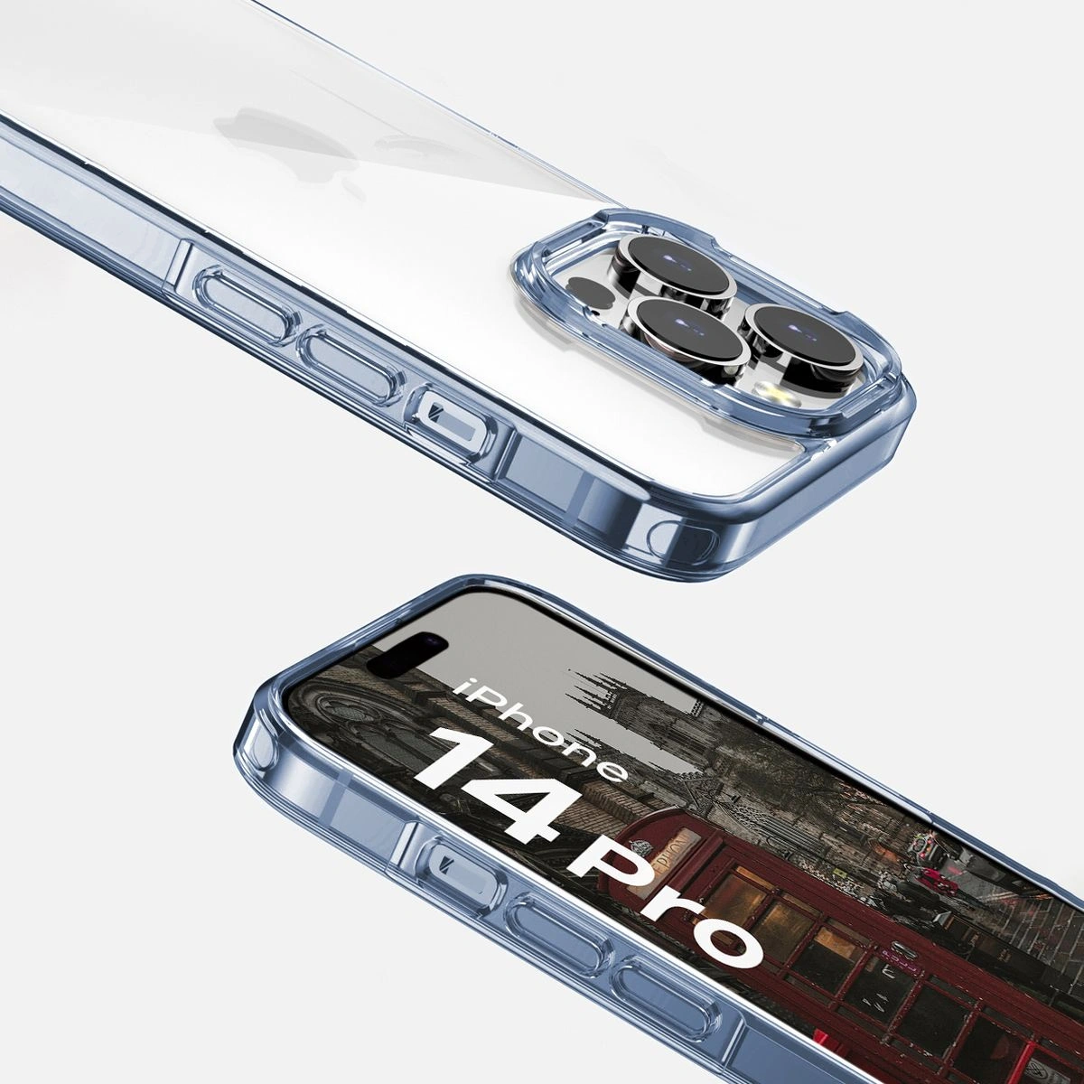 Kryt Bizon Case Halo for Apple iPhone 14 Pro transparent-blue