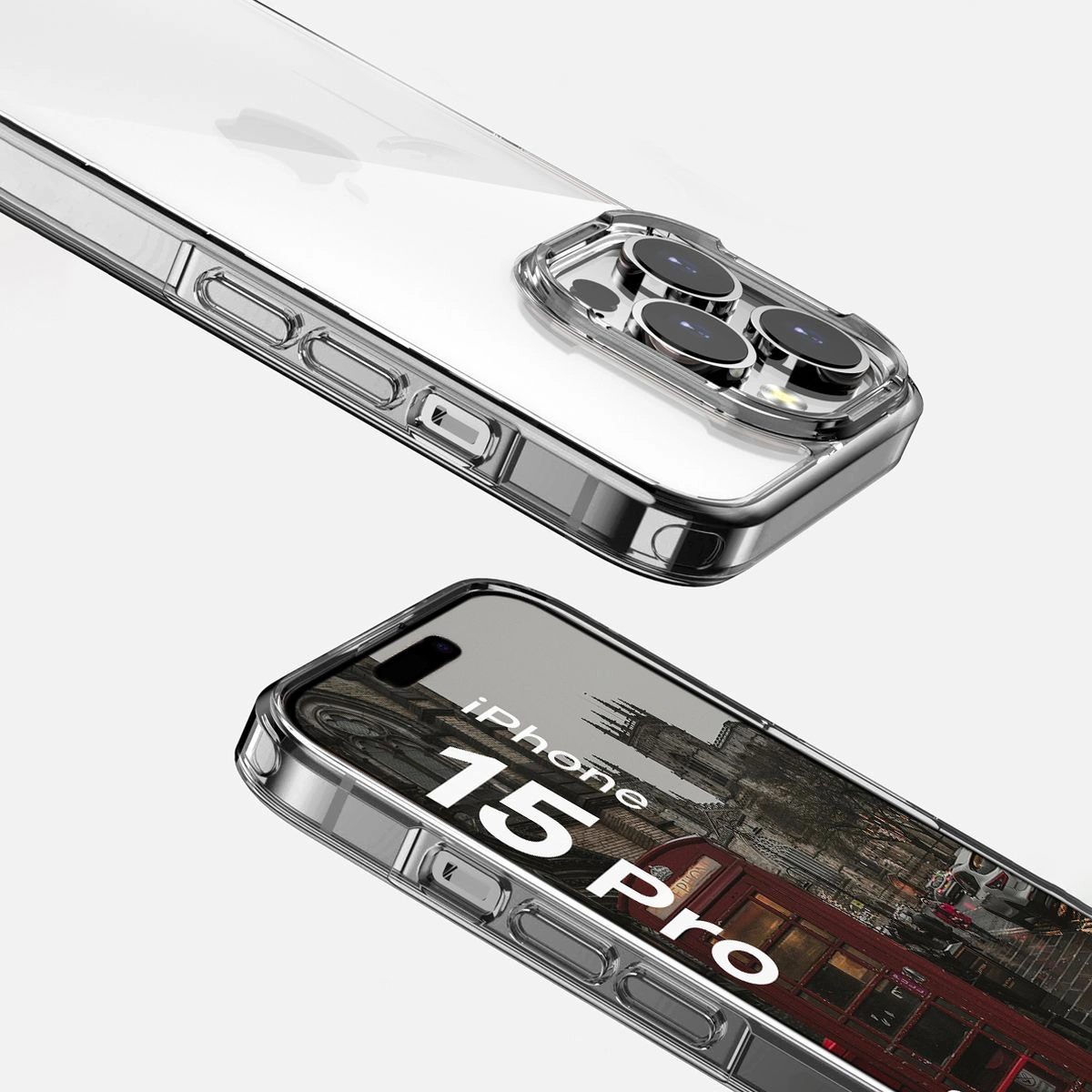 Kryt Bizon Case Halo for Apple iPhone 15 Pro transparent