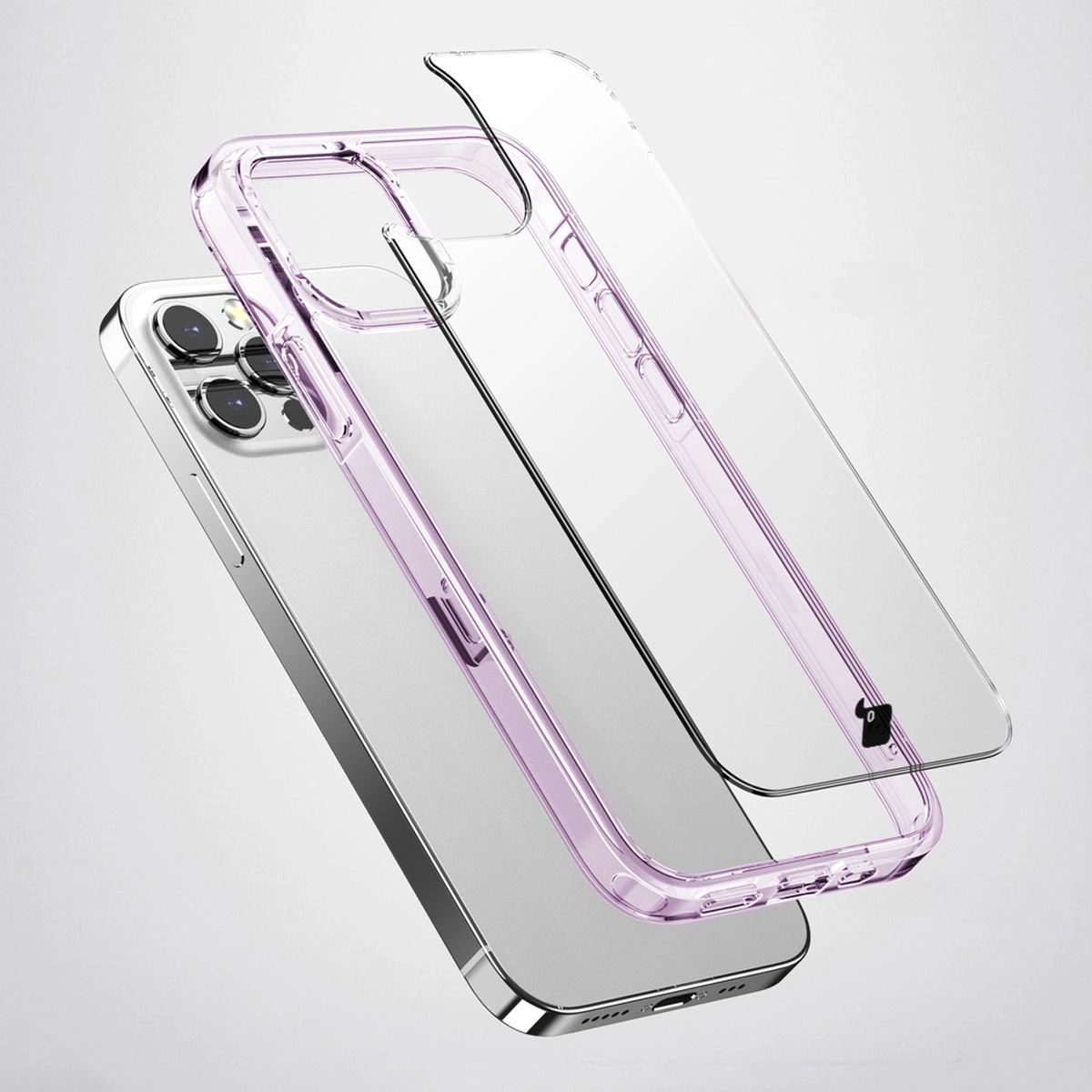 Kryt Bizon Case Halo for Apple iPhone 15 Pro transparent-purple