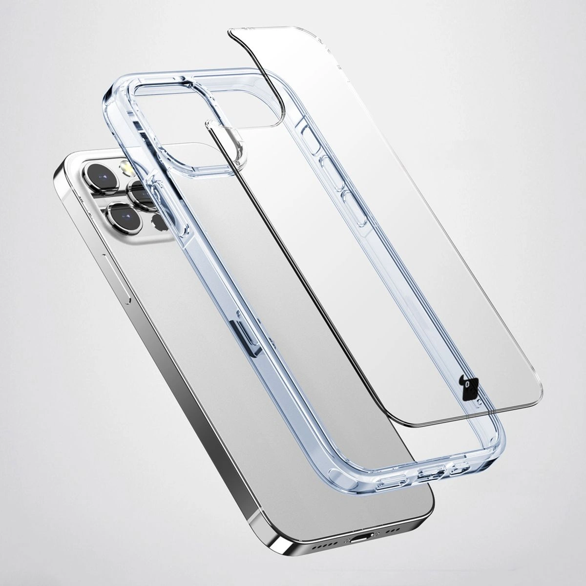 Kryt Bizon Case Halo case for Apple iPhone 15 Pro transparent-blue