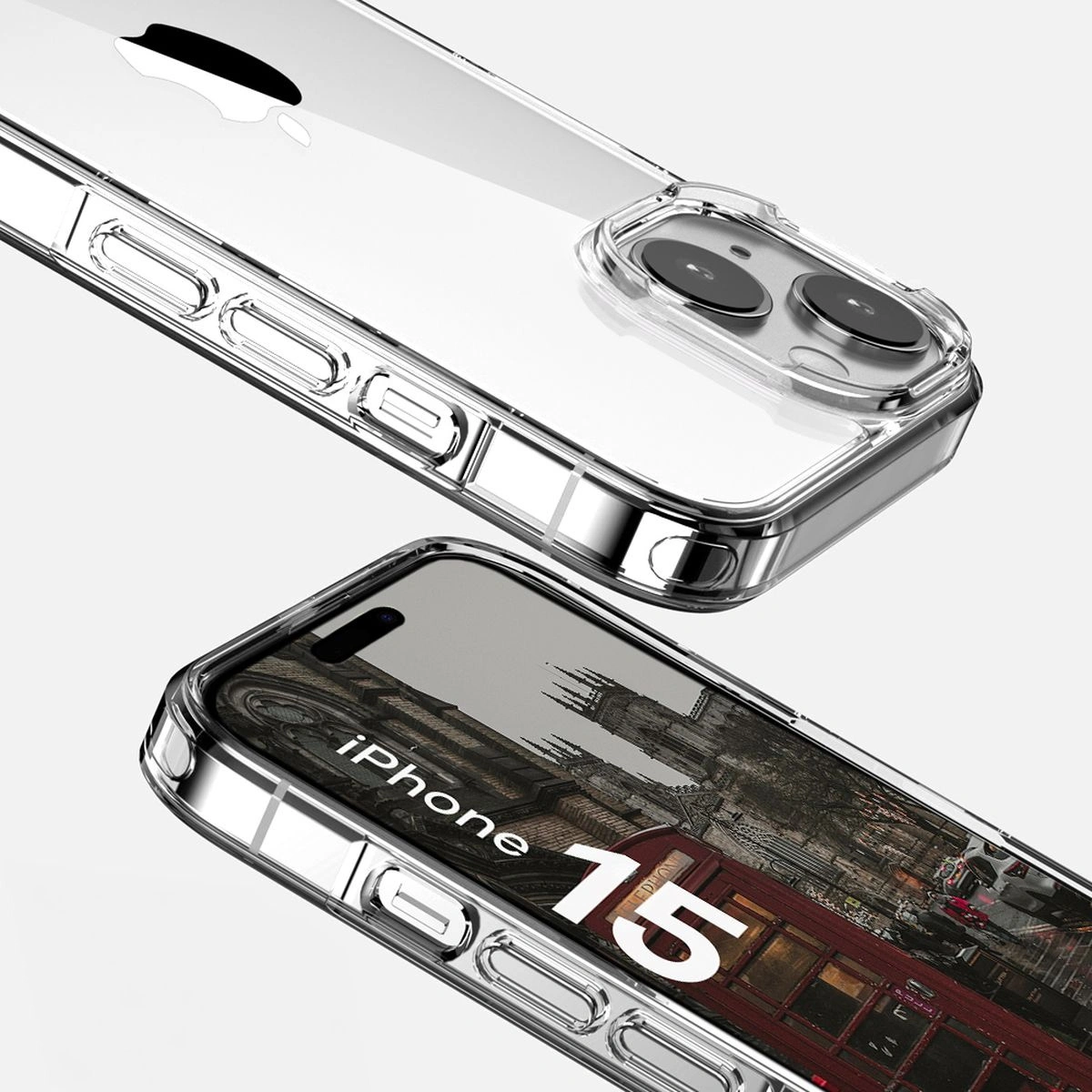 Kryt Bizon Case Halo case for Apple iPhone 15 transparent