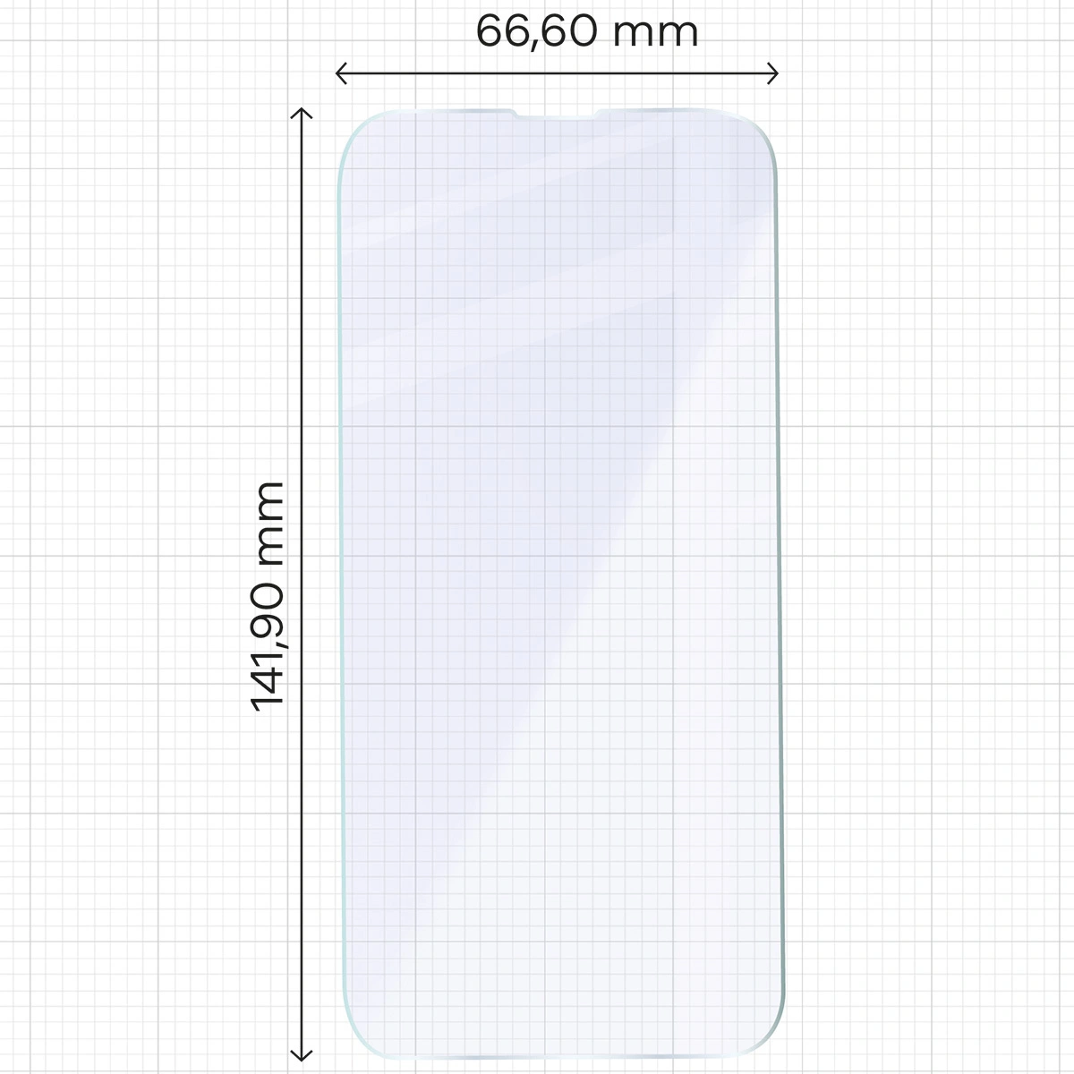 Ochranné sklo Bizon Glass Mule Flexible hybrid glass Apple iPhone 17e / 16e / 14 / 13 / 13 Pro