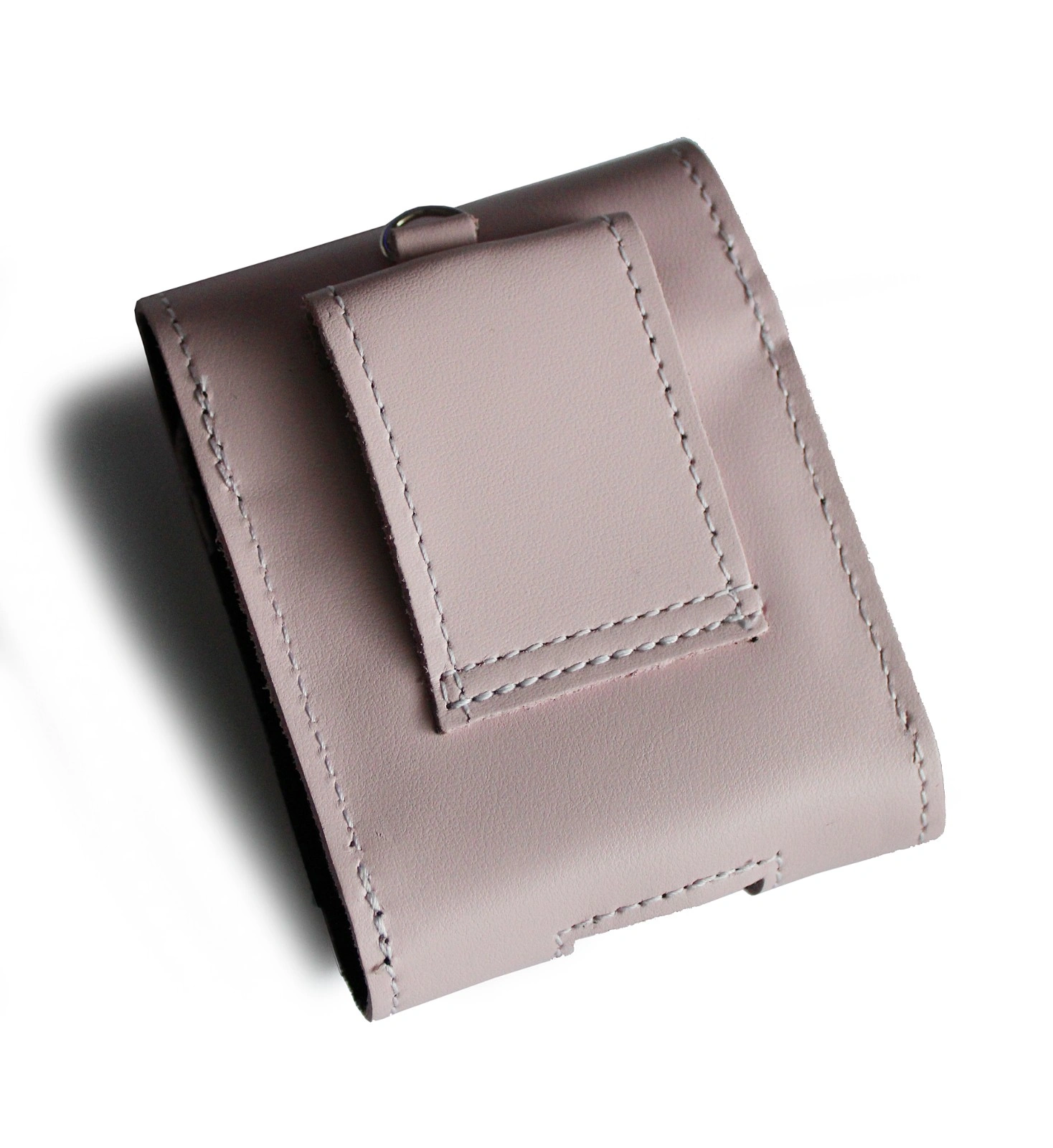 Kryt LURESKO HECTOR FLIP M leather neck/belt/belt loop case for Flip models (smooth pink with white thread)